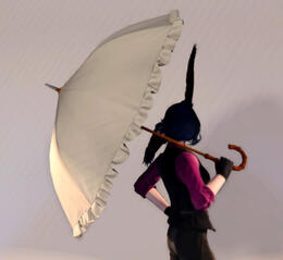 Preview of White lace parasol