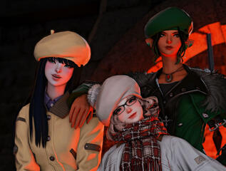 Green, white and red berets